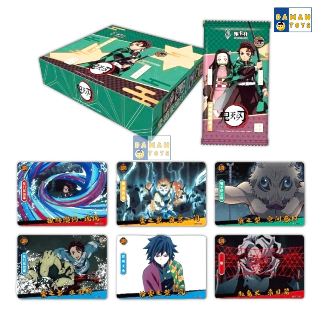 100pcs Kartu Anime Demon Slayer 1 Box Grosir Card Kimetsu No Yaiba 20 pack