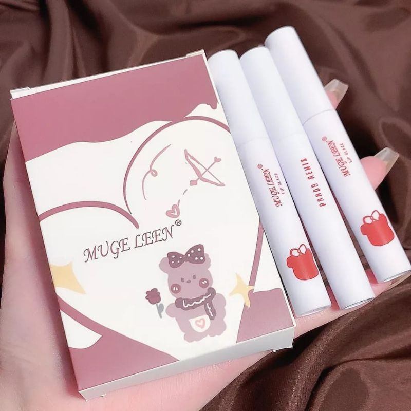 ♥️G.A.SHOP♥️ (1SET 5PC) MUGE LEEN MATTE LIP GLAZE / LIPMATTE ISI 5PC