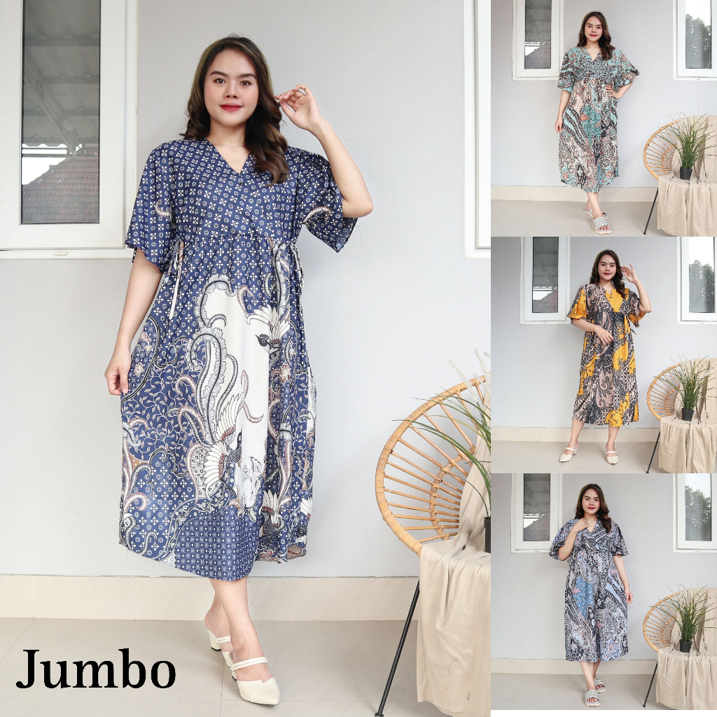 IZANY Daster JUMBO LD 122cm Wanita/ Dress HEM Tali