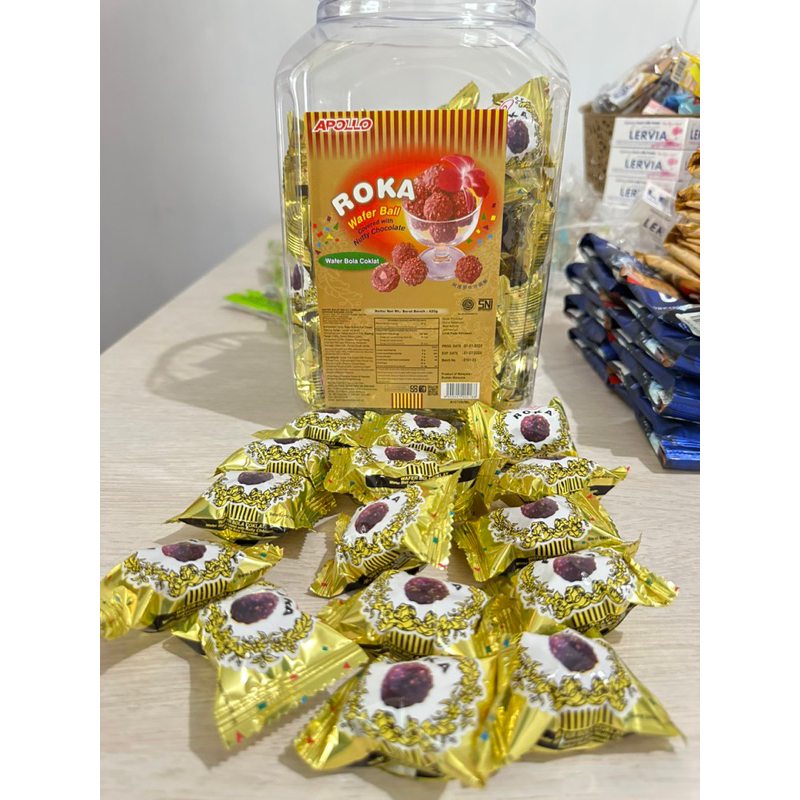 ECER APOLLO ROKA WAFER BOLA COKLAT