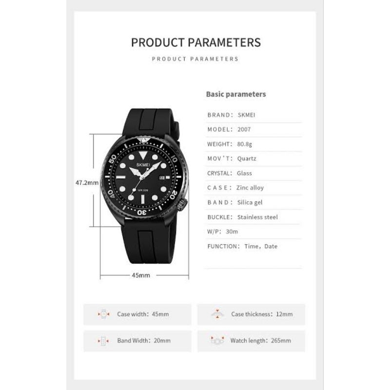 Jam Skmei 2007 original bergaransi free gift box