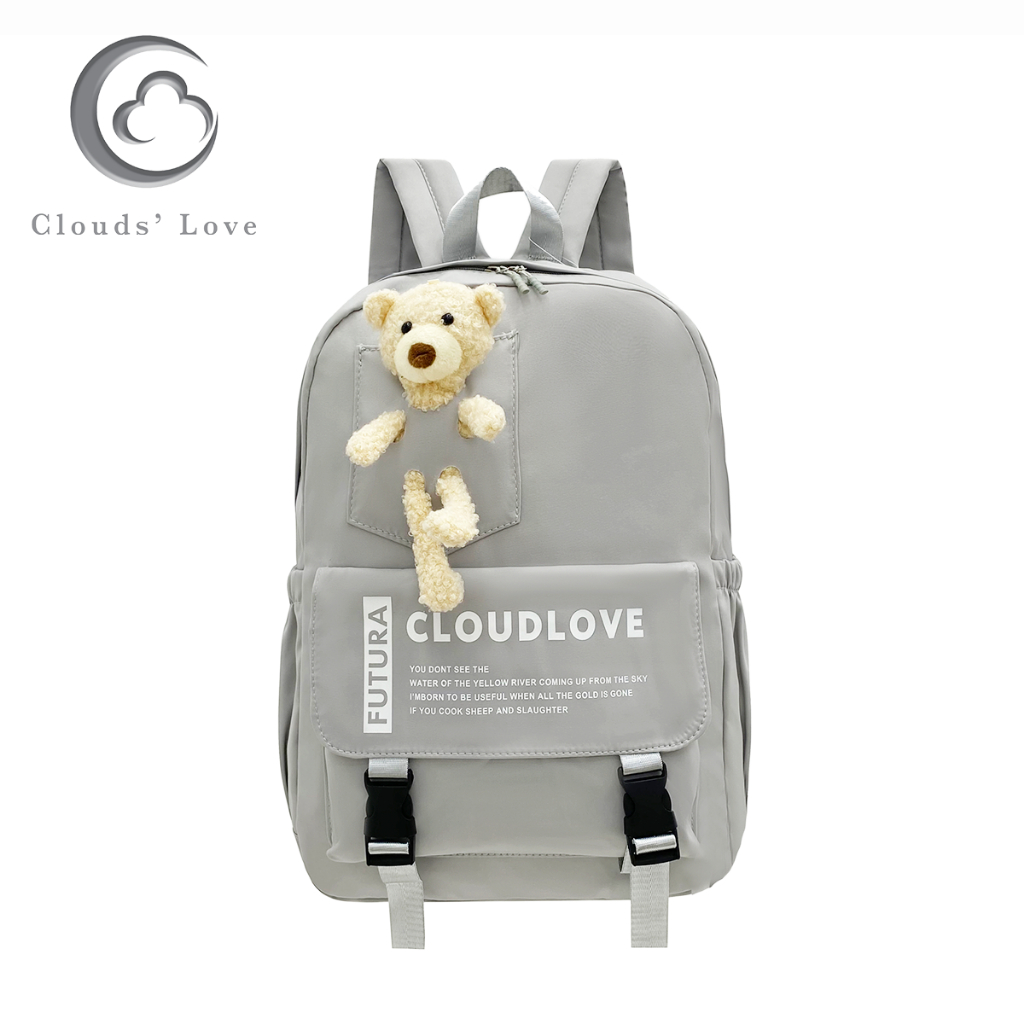 Tas Ransel Sekolah CLOUDS' LOVE 98095 Backpack Remaja Muat Laptop 16inch Bahan Anti Air WATCHKITE WKOS