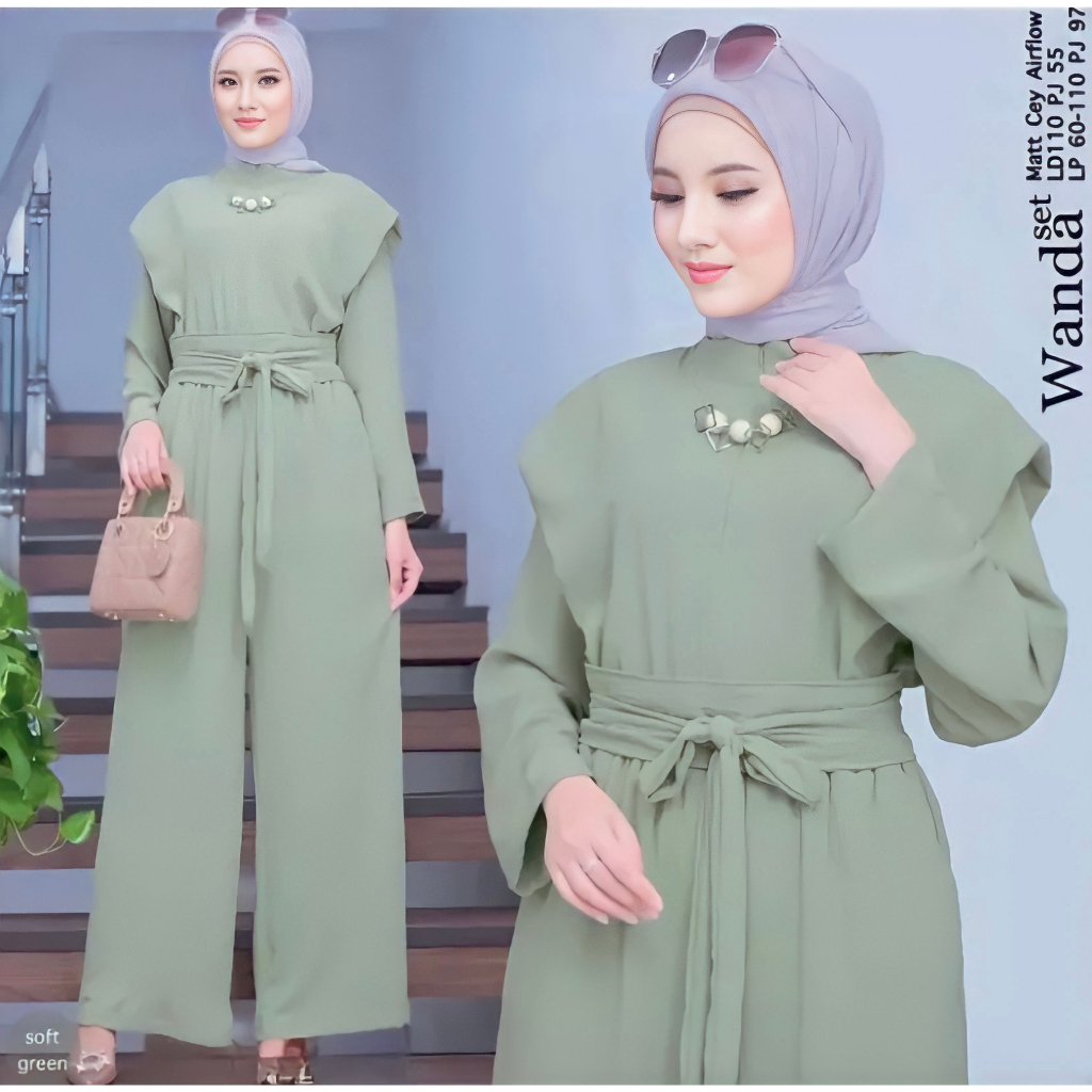 SETELAN INDIRA BAHAN CRINCLE AIRFLOW / ONESET TERBARU WANITA / One Set Wanita / Setelan Wanita Kekinian / Baju Wanita