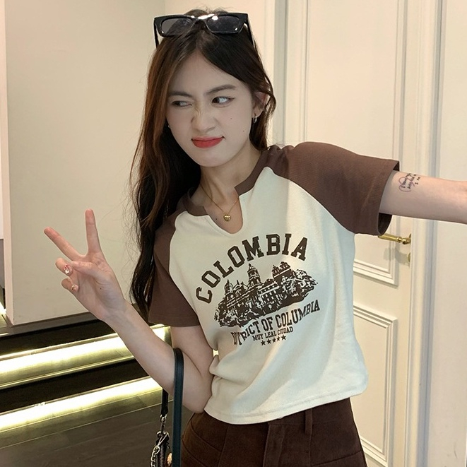 CHAVA | BJ984 Baju Atasan Rajut Crop Top Colombia Wanita Kekinian Fashion korean