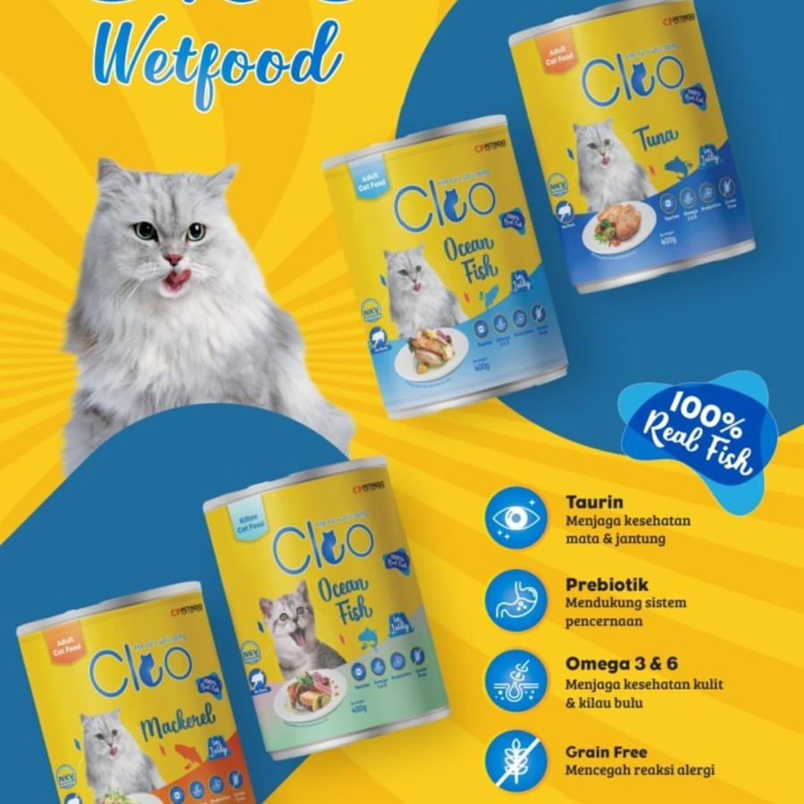 Makanan Kucing Basah Cleo wet food  400gr Cleo all varian