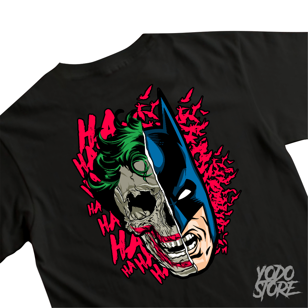 kaos pria distro baju tshirt Batman Joker