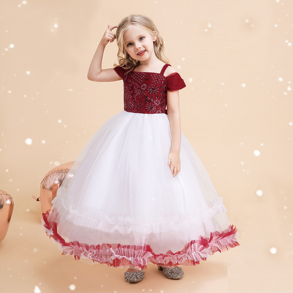 [Brandedbaby] 5T-12T LONG PARTY DRESS ANAK / LONG DRESS CHRISTMAS / DRESS PESTA ANAK PEREMPUAN