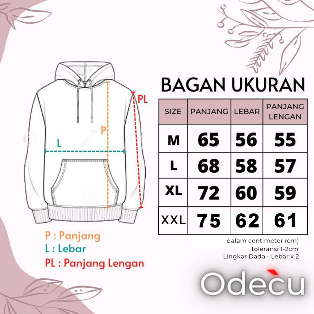 ODECU HOODIE BORDIR TWO COLOR INSPIRE OTHERS [LIMITED]