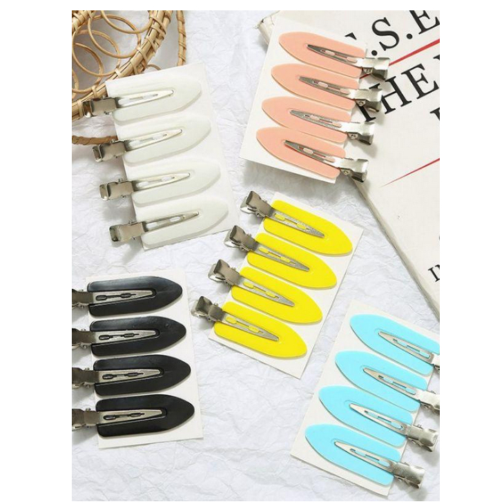 A618 JEPIT RAMBUT SEAMLESS KOREAN STYLE ISI 4 jepitan hairclip hair clip aksesoris fashion pin extention palsu murah warna warni poni kuncir kunciran ikat rambut ikan