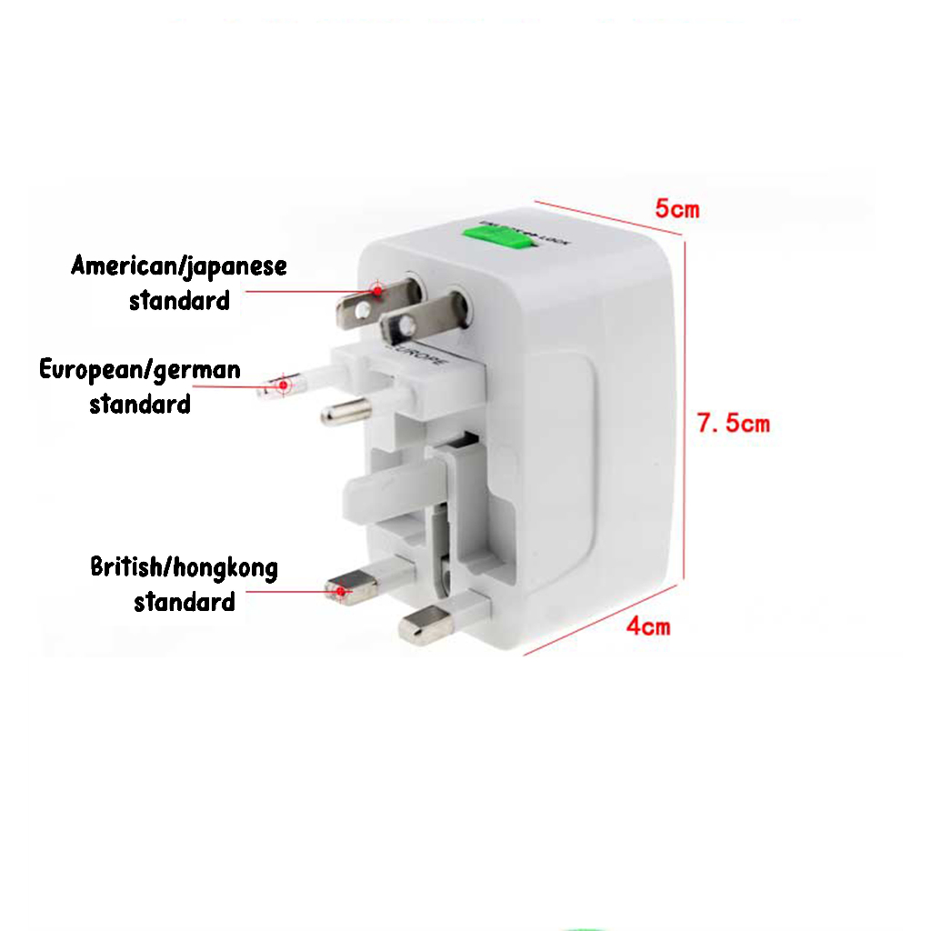 Over Steker Mancanegara Multi International Universal Colokan Steker Listrik/Travel Adaptor Power Plug Steker Listrik