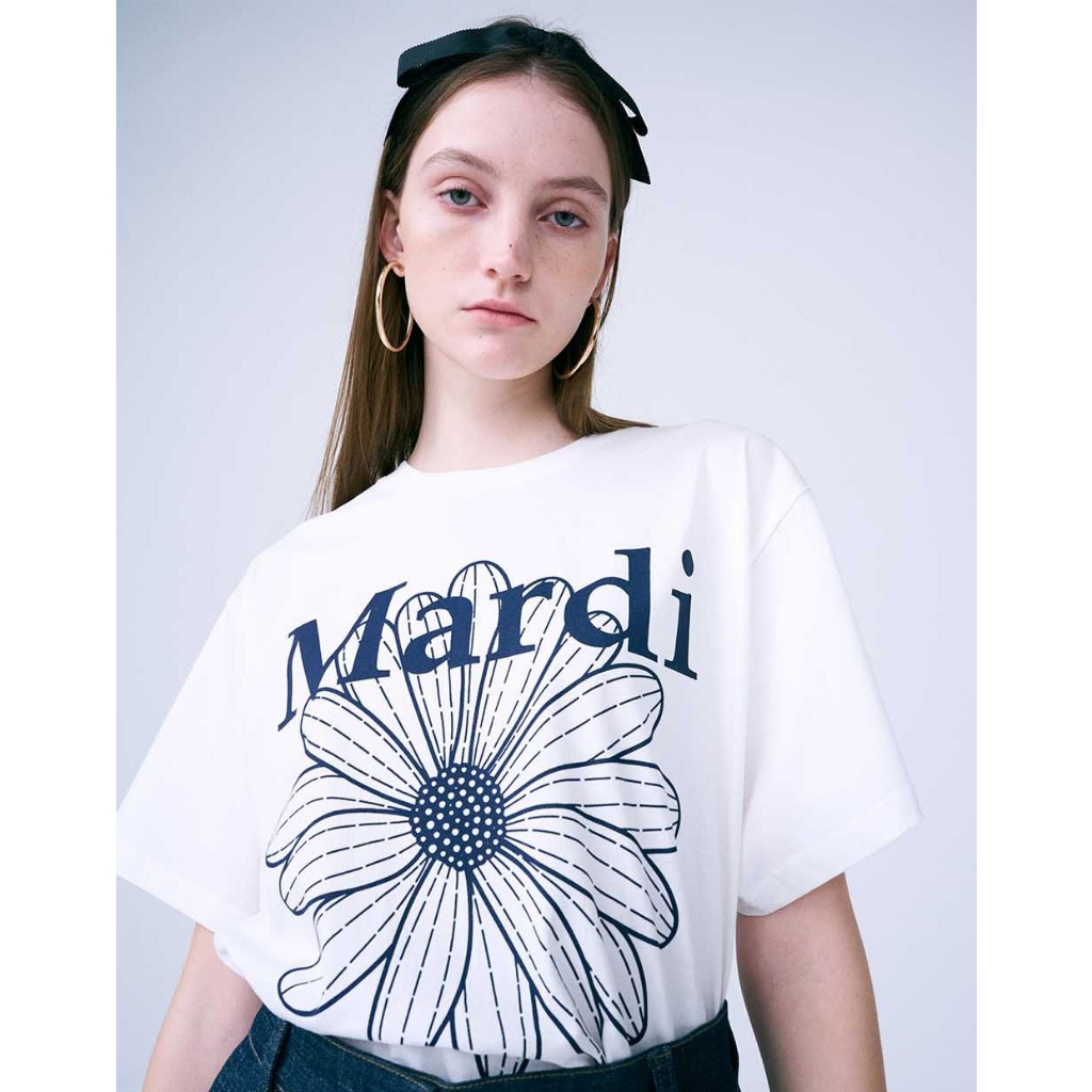 MARDI MERCREDI TSHIRT FLOWERMARDI (IVORY NAVY)