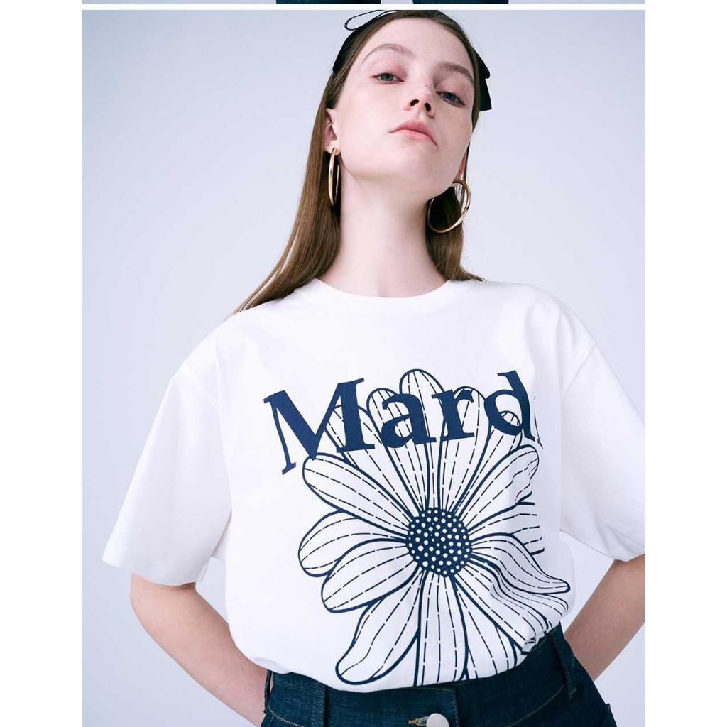 MARDI MERCREDI TSHIRT FLOWERMARDI (IVORY NAVY)