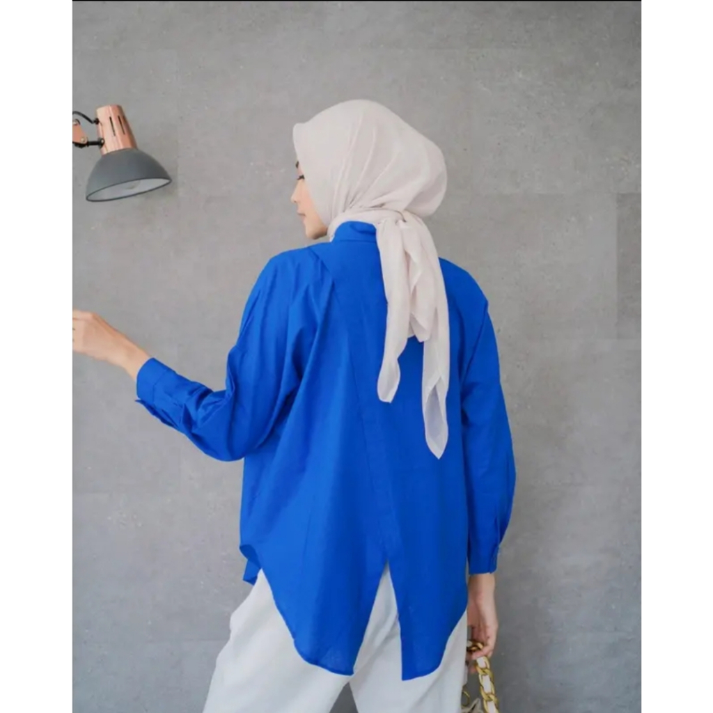 Kemeja Wanita Oversize - Nelka Linen Shirt