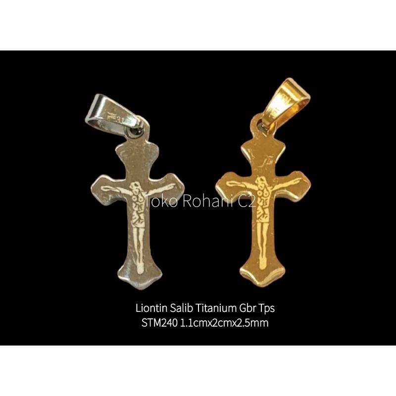 Liontin Salib Titanium Gbr Tps STM240 - Liontin Salib - Liontin Salib Titanium - Liontin Salib Yesus