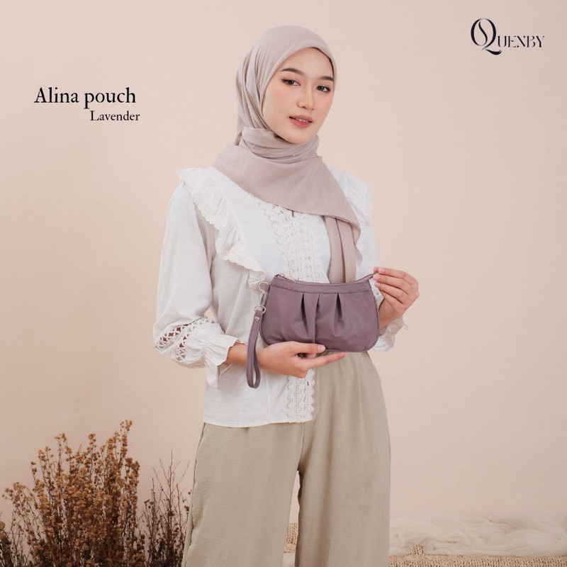 ALINA POUCH BY QUENBY TAS WANITA MURAH BAHAN CHOCOLY