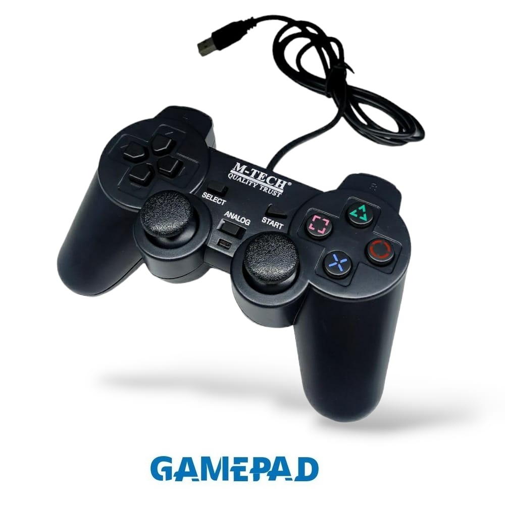 Gamepad Single Getar Black Joystick Stik for Computer PC Laptop M-Tech