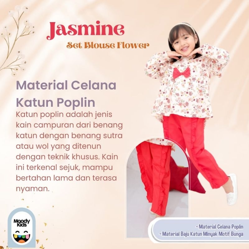 Jasmine Set Blouse Flower by Moodykids Aeraaqu free sling bag