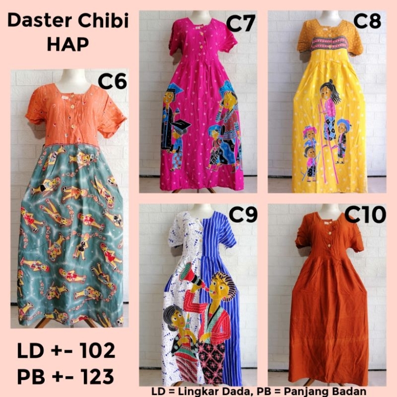 Daster Chibi Lengan HAP Rijek Sablon Minor LD 100 Adem BUSUI Friendly (Harap Dibaca Sebelum Membeli)