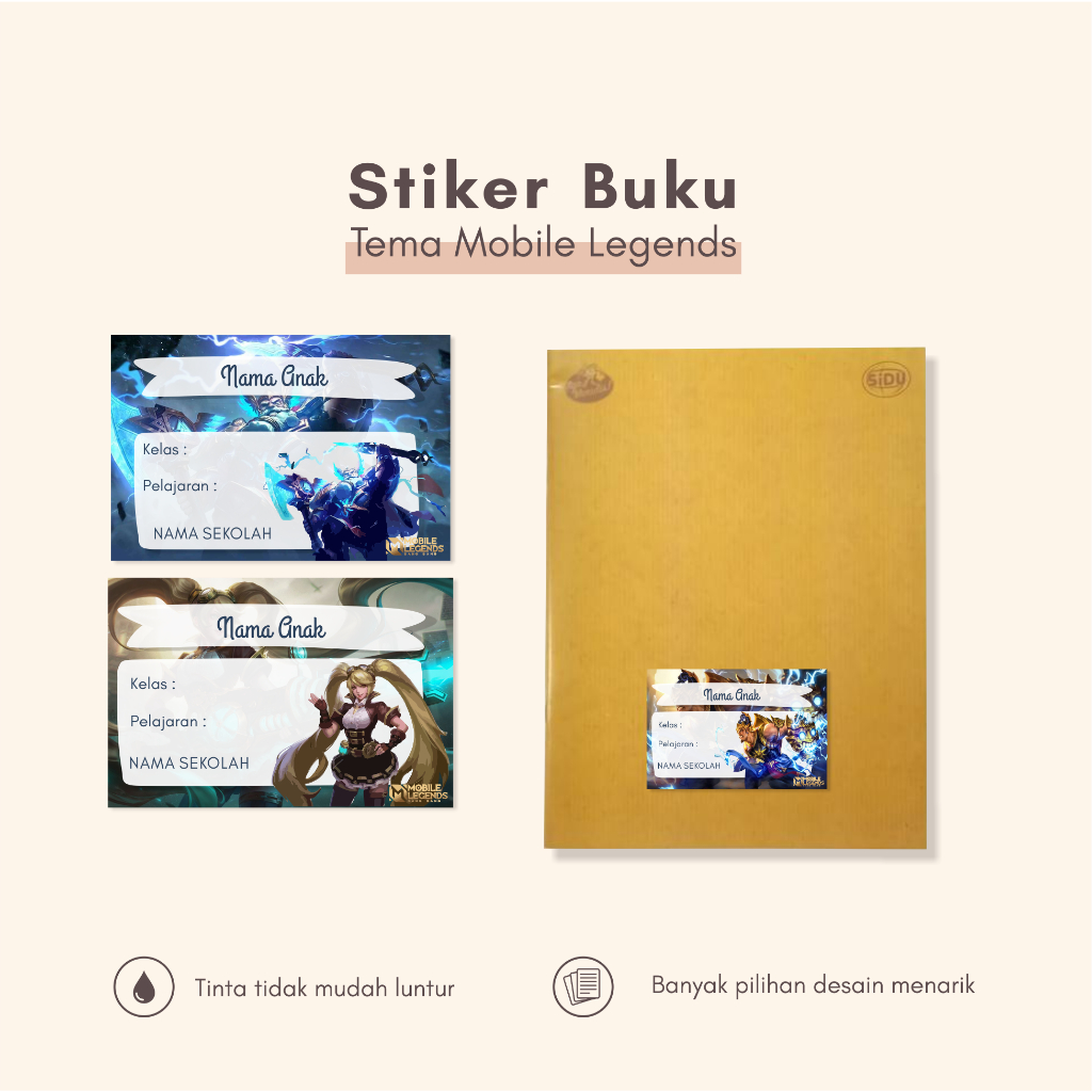 

(30pcs)Stiker dan label lucu /murah/buku pelajaran murah edisi label buku MOBILE LEGENDS/murah label bku mlbb/