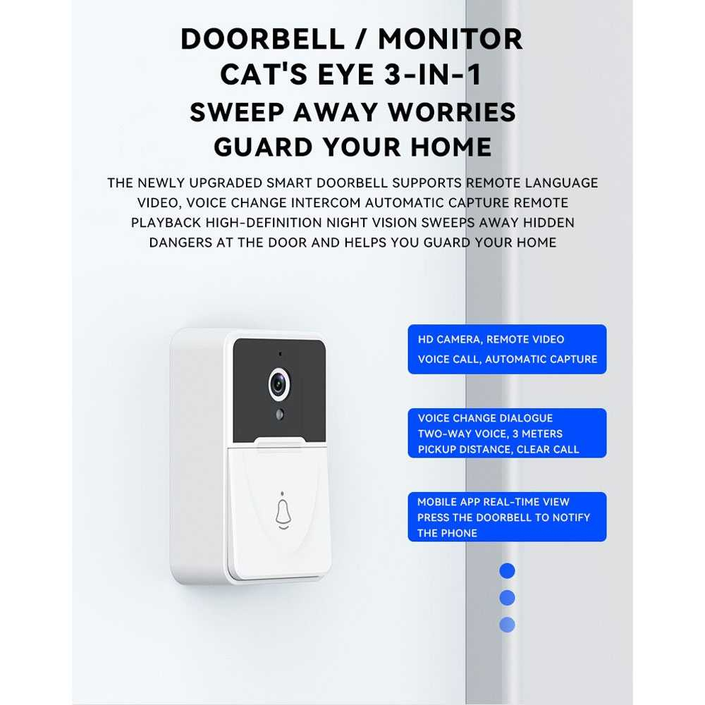 Bel Rumah Smart Doorbell Wireless Video HD Talkback Baterai Tahan Lama Bel Fitur Canggih Aplikasi Smartphone