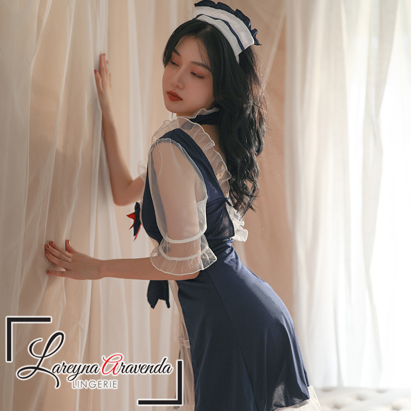 Lareyna Aravenda Setelan Lingerie Gaun Malam Jumbo Fit S-XXL Costume Maid Sailor LG603