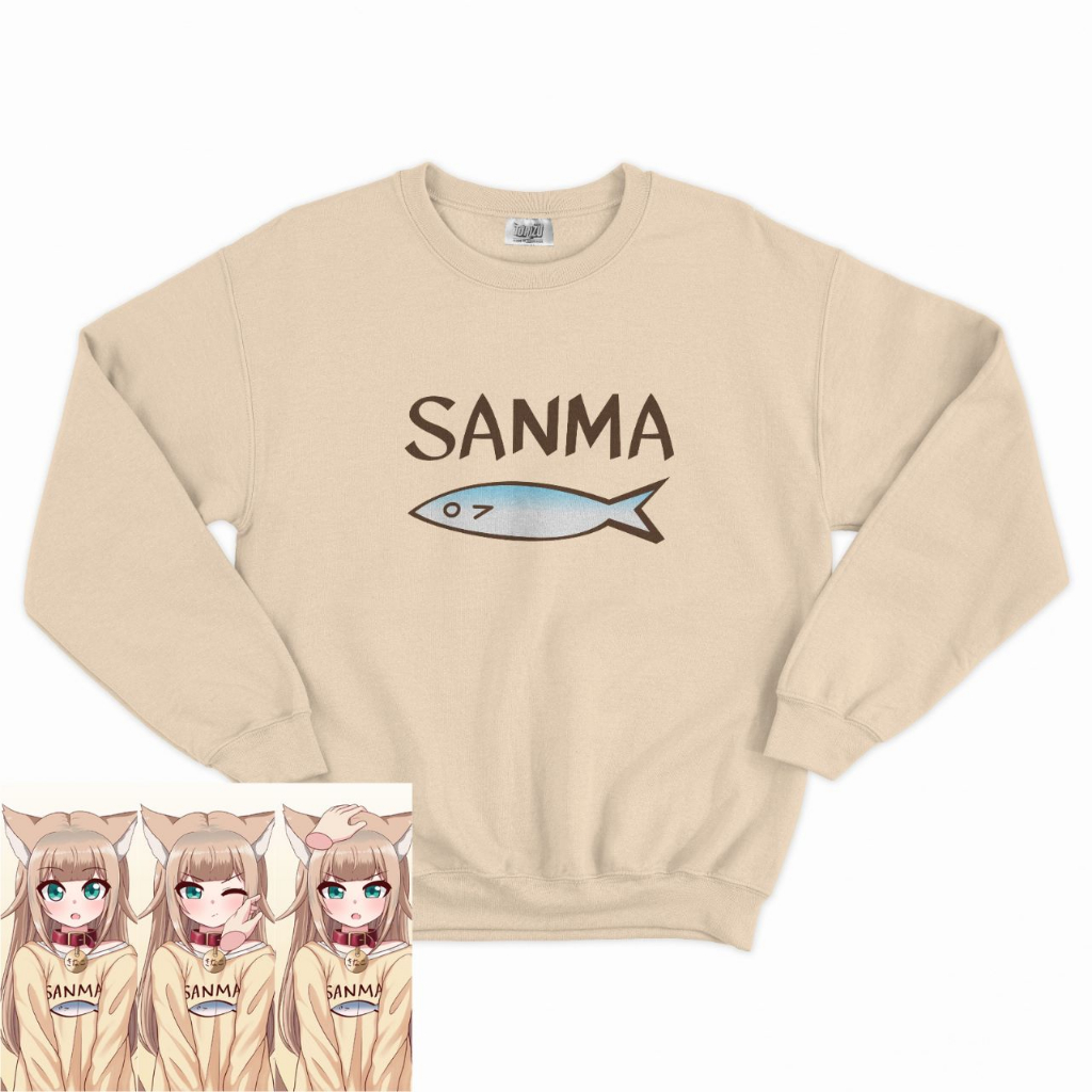 Crewneck Sanma Cosplay Osakana Neko Anime Manga Premium Unisex