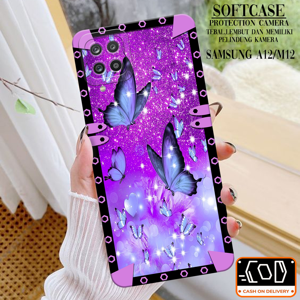 Case Hp Samsung Galaxy A12/M12 - Soft Pro Camera - Softcase Samsung Galaxy A12/M12 - Casing Samsung 