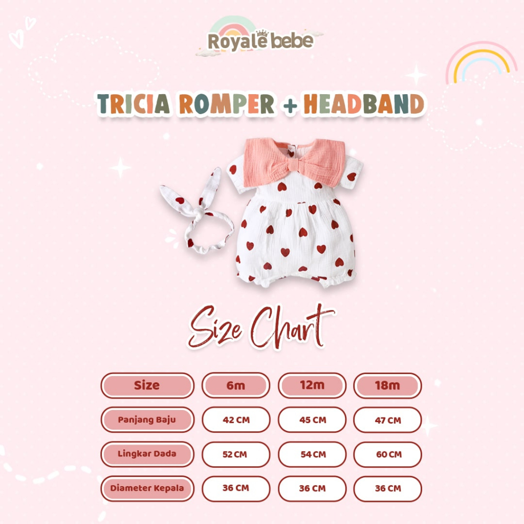 ROYALE BEBE CHIN SUN ROMPER / EUNJI ROMPER / TRICIA ROMPER / HAE SUN ROMPER / HAE RAN ROMPER BAJU ROMPER ANAK BAYI + HEADBAND / TOPI ROMPER ANAK BAYI PEREMPUAN 6-18 BULAN