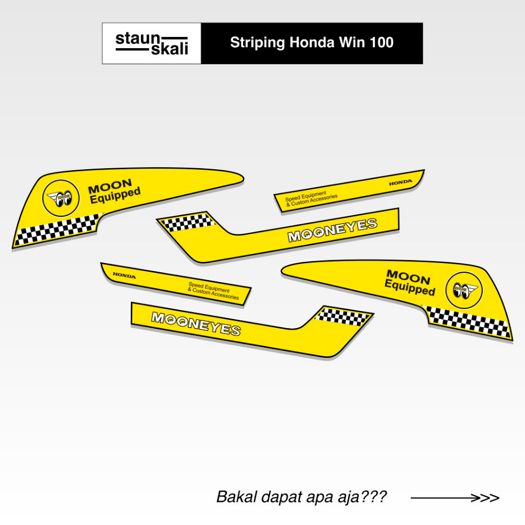 Striping Honda Win 100 Variasi (5) Original Ori Jepang Dinas Japan Custom TS Semi Trail Trill Desain