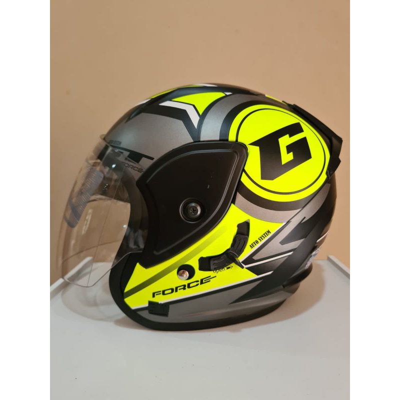 HELM HALF FACE, HELM GHM REVO G FORCE, HELM  DOUBLE VISOR, HELM DEWASA PRIA DAN WANITA, HELM SERTIFI