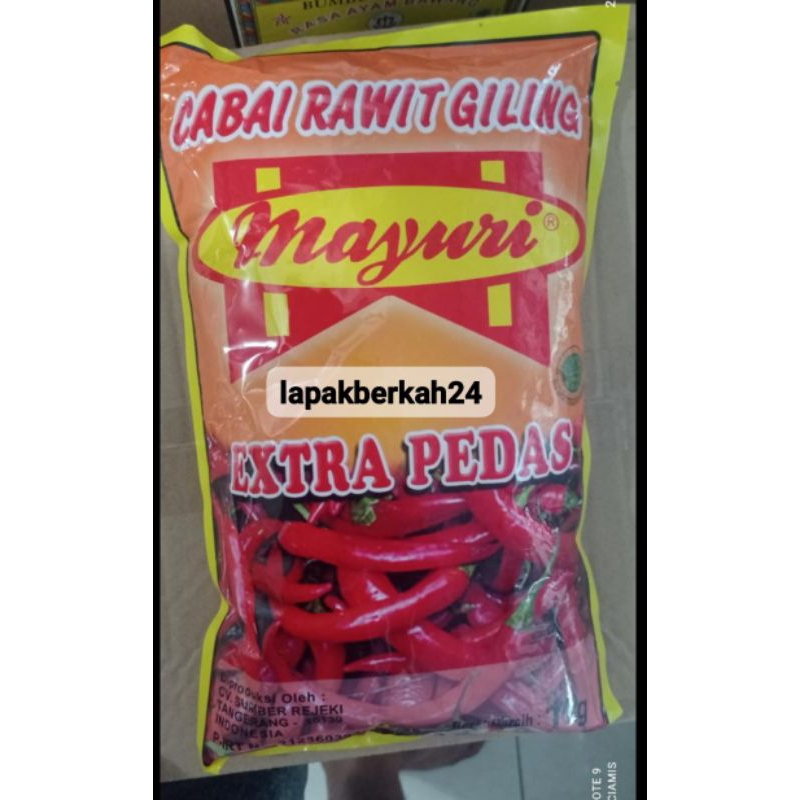 

MAYURI 1kg CABE BUBUK HALUS MAYURI XTRA PEDAS