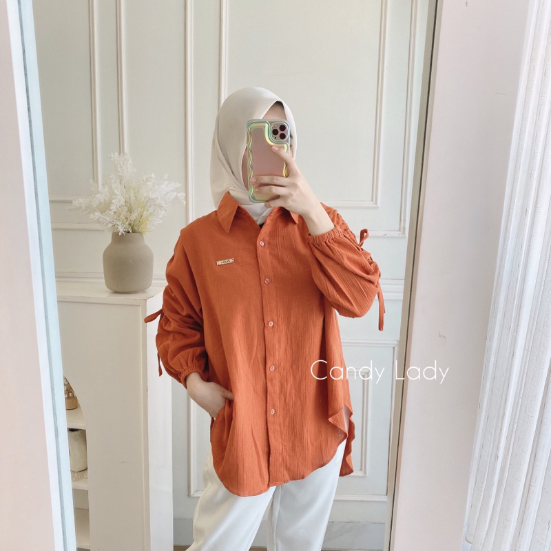 Arneli Oversize Blouse / Atasan Serut Wanita Terbaru