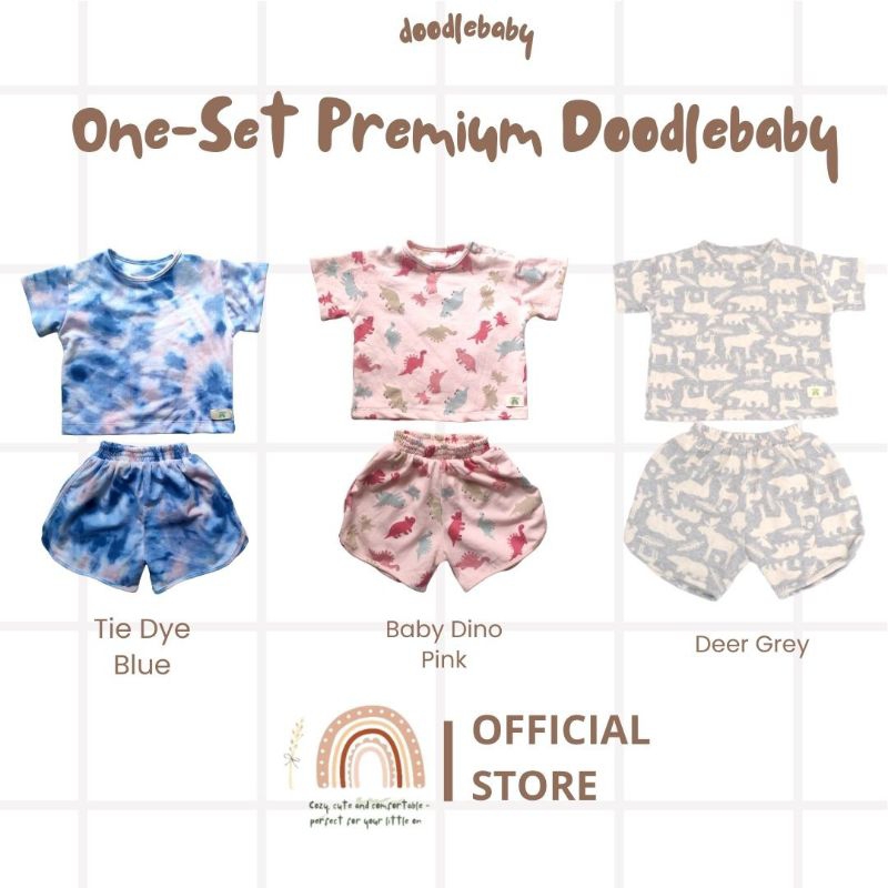 Setelan Anak oversize set for kids 1-6yo doodlebaby | setelan anak oversize premium | one set pakaian anak