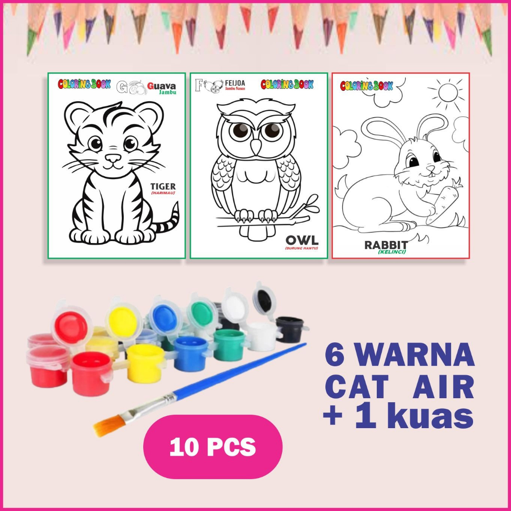 

mainan edukasi melukis anak set watercolour painting / mewarnai gambar