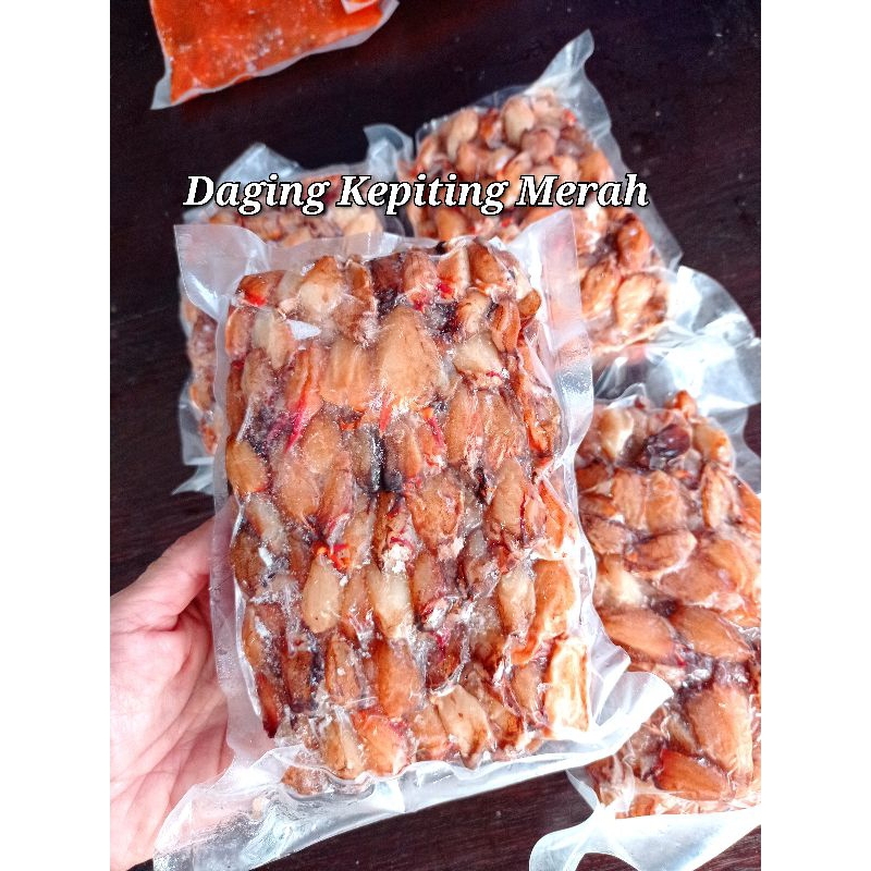 

Daging Kepiting Kupas Paha Merah 500gr
