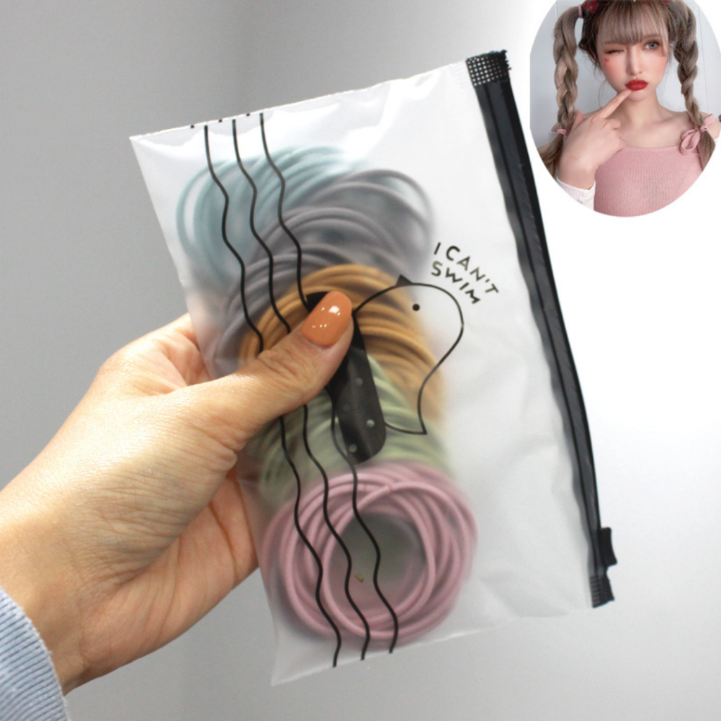 TRS - Ikat Rambut Karet Polos Elastis Gaya Korea / Karet Gelang / Kuciran Rambut Wanita 100 Pcs