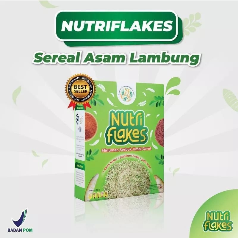 

NUTRIFLAKES Sereal Kesehatan Umbi Garut Membantu Mengatasi Asam Lambung / Gerd Kemasan Terbaru Nutri Flakes