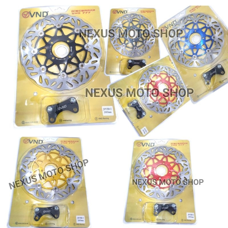 Piringan depan vnd 777 260mm jupiter disc brake depan fizr vega jupiter new cakram depan vnd jupiter