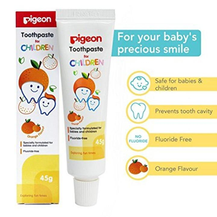 PIGEON Toothpaste Strawberry 45Gr | Orange I  Pasta Gigi Bayi