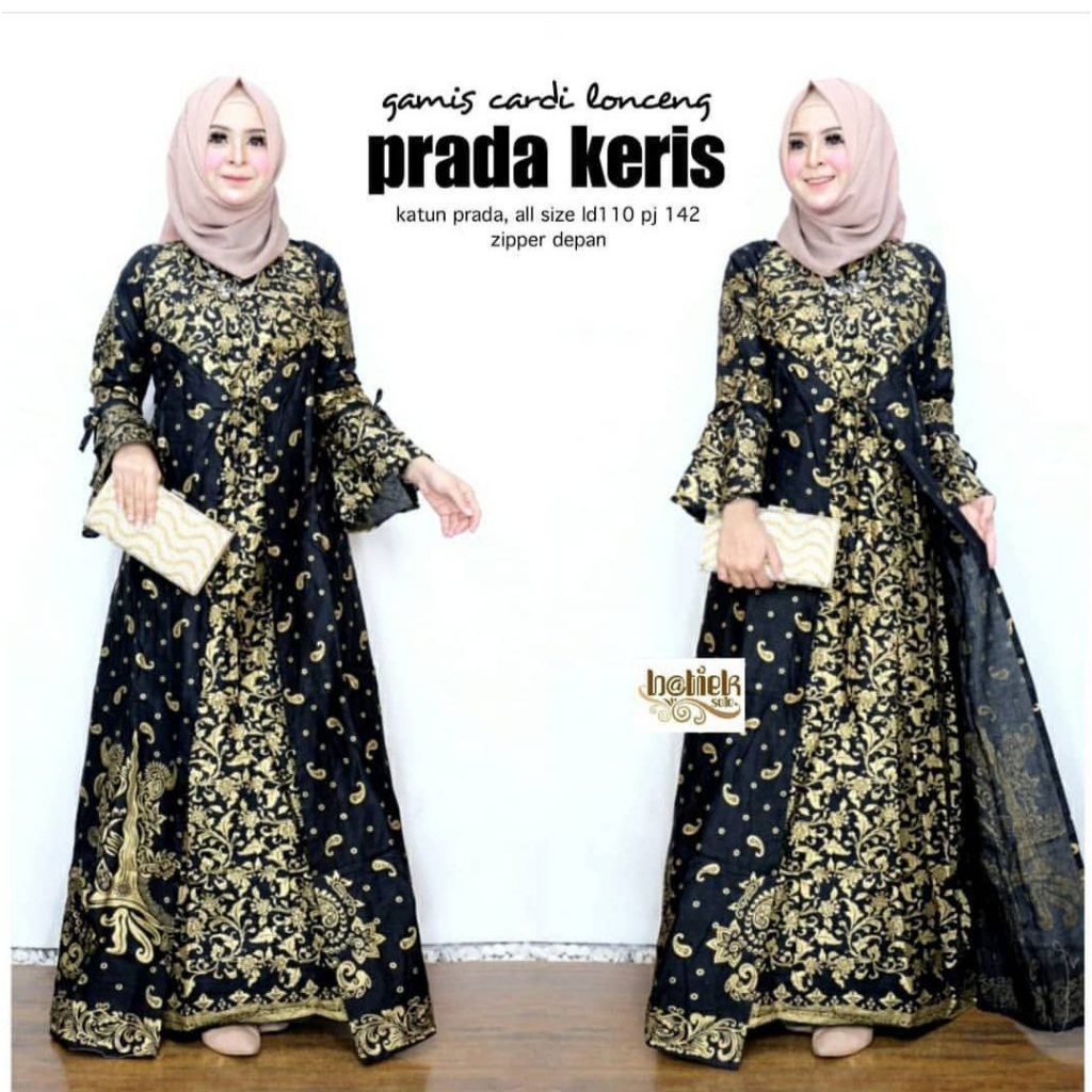 COD - Baju Gamis Cardi Jumbo Batik Wanita Terbaru 2022 Busana Muslim Murah Modern