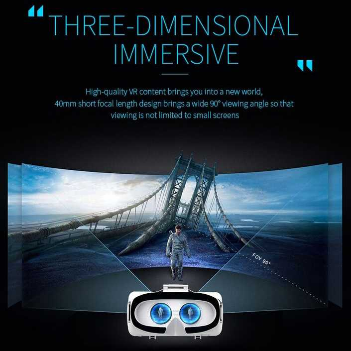 Shinecon VR Box IMAX Giant Screen Virtual Reality With Remote - SC-G06B