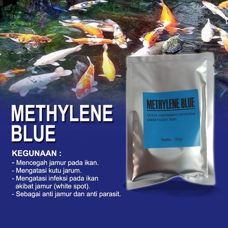 methylene blue bubuk obat biru bubuk ikan koi nila dll