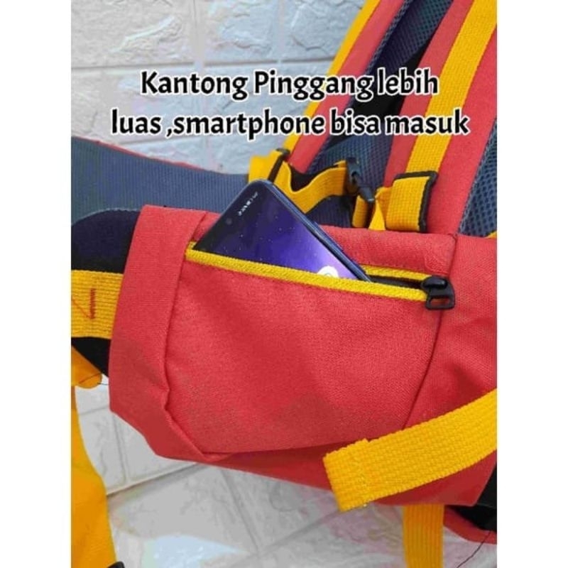 Tas Hiking/Tas Carrier/Tas Gunung 60L Sudah pake Frame Kuat tebal