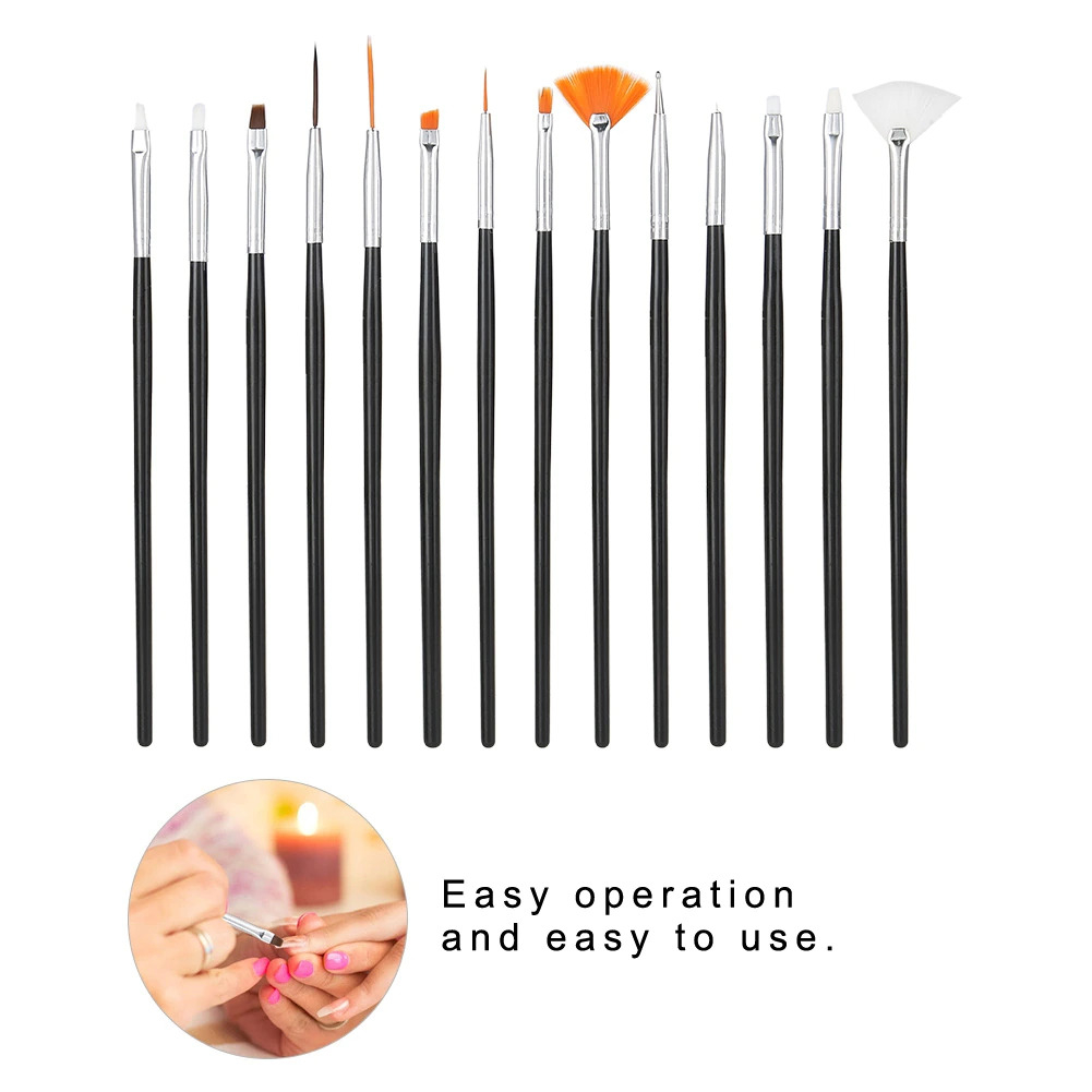 Kuas Kutek Kuku Brush Nail Art Dotting Tools 15 PCS - N1800