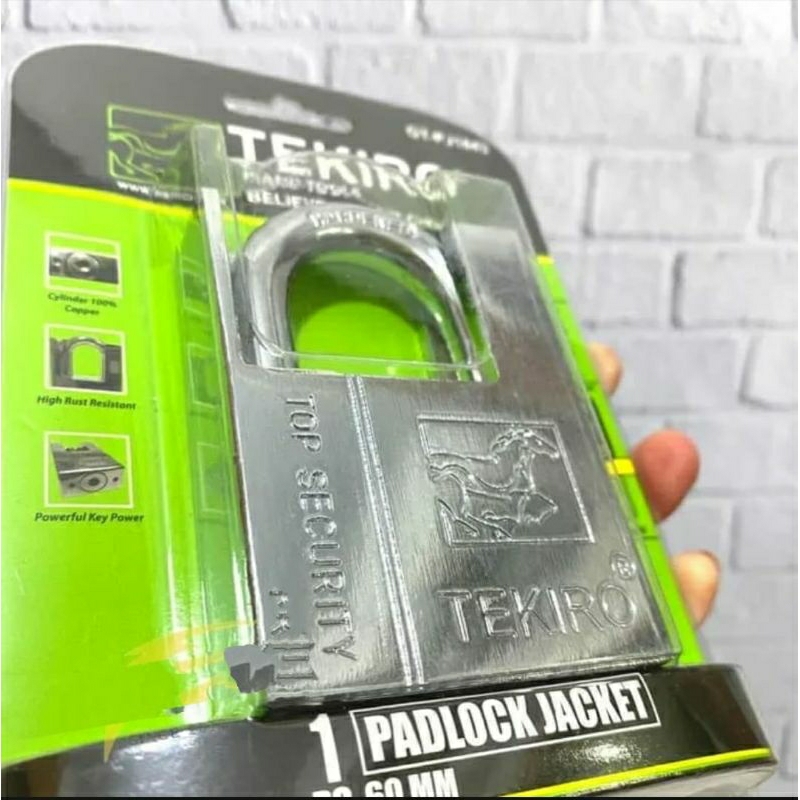 GEMBOK JAKET TEKIRO 40MM 50MM 60MM 70MM PADLOCK JACKET pattondove.id rusiacollection.id