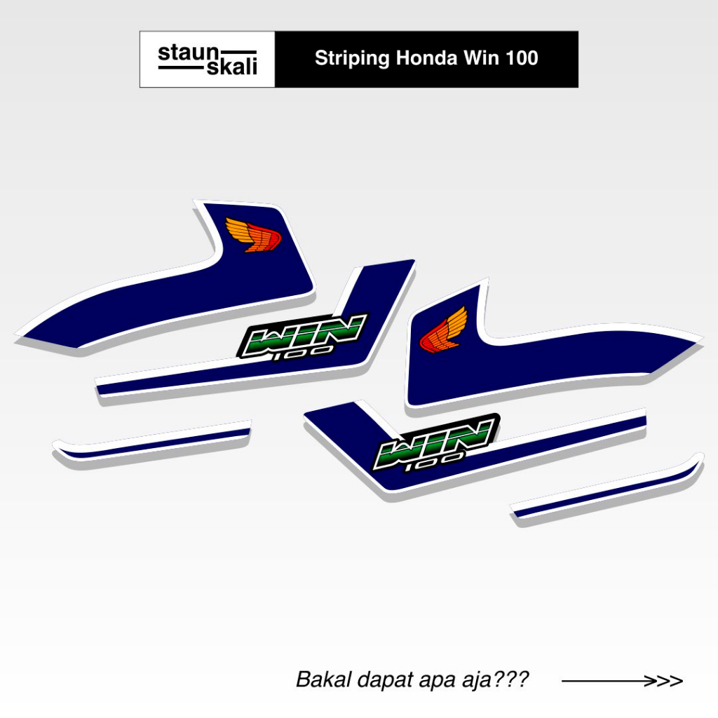 Striping Honda Win 100 Variasi (44) Original Ori Jepang Dinas Japan Custom TS Semi Trail Trill Desai