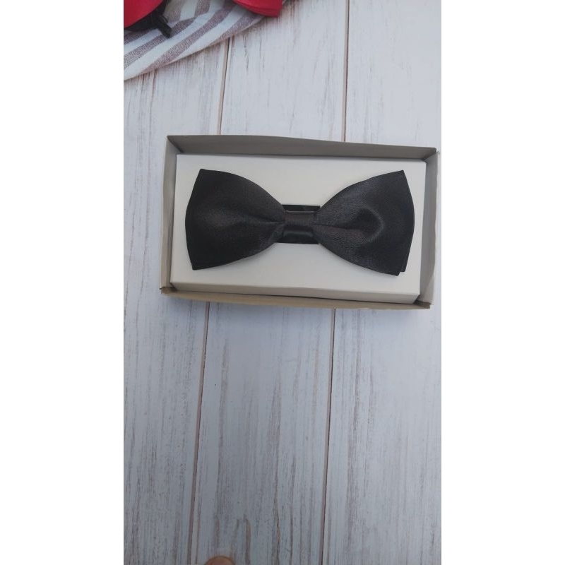 DASI KUPU HITAM PRIA DEWASA FREE BOX MK/ DASI KUPU PRIA WARNA ADJUSTABLE UKURAN