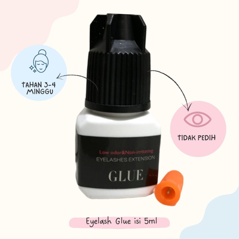 Eyelash Glue Tahan 3-4 Minggu / Lem Bulu Mata Tidak Pedih Tahan Lama