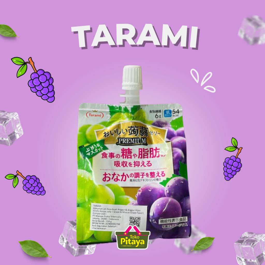 Tarami Premium Grape & Muscat Pouch Jelly /Minuman Anggur Jepang 150 g