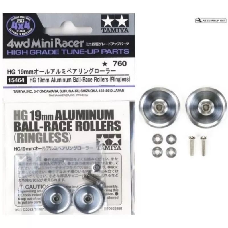 TAMIYA 15464 HG 19MM ALUMUNIUM BALL-RACE ROLLER (RINGLESS)